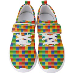 Background Colorful Abstract Men s Velcro Strap Shoes by Bajindul