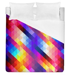 Abstract Blue Background Colorful Pattern Duvet Cover (queen Size)