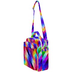 Abstract Blue Background Colorful Pattern Crossbody Day Bag