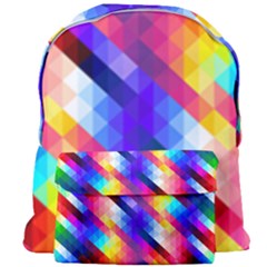 Abstract Blue Background Colorful Pattern Giant Full Print Backpack by Bajindul