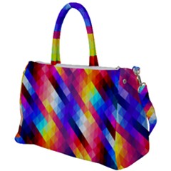 Abstract Blue Background Colorful Pattern Duffel Travel Bag by Bajindul