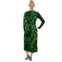 Abstract Plaid Green Velvet Maxi Wrap Dress View2