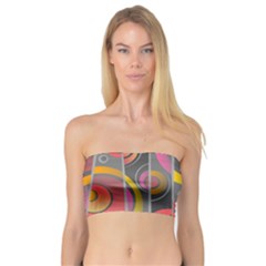 Abstract Colorful Background Grey Bandeau Top by Bajindul