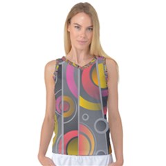 Abstract Colorful Background Grey Women s Basketball Tank Top by Bajindul