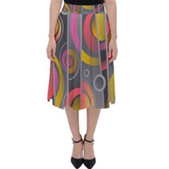 Abstract Colorful Background Grey Classic Midi Skirt