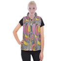 Abstract Colorful Background Grey Women s Button Up Vest View1