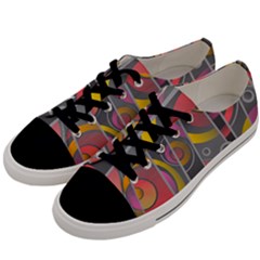 Abstract Colorful Background Grey Men s Low Top Canvas Sneakers by Bajindul