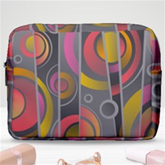 Abstract Colorful Background Grey Make Up Pouch (large) by Bajindul