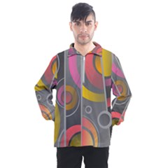 Abstract Colorful Background Grey Men s Half Zip Pullover