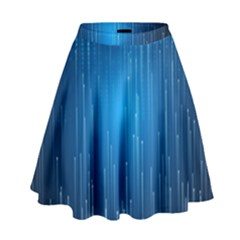 Abstract Rain Space High Waist Skirt by Bajindul