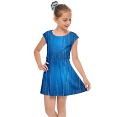 Abstract Rain Space Kids  Cap Sleeve Dress by Bajindul