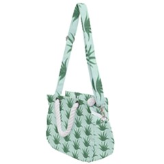 Aloe Plants Pattern Scrapbook Rope Handles Shoulder Strap Bag