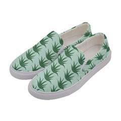 Aloe Plants Pattern Scrapbook Women s Canvas Slip Ons