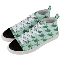 Aloe Plants Pattern Scrapbook Men s Mid-top Canvas Sneakers by Bajindul