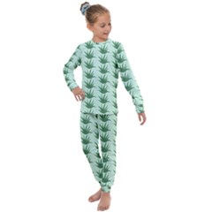 Aloe Plants Pattern Scrapbook Kids  Long Sleeve Set 