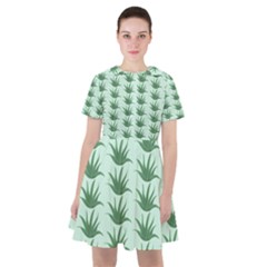 Aloe Plants Pattern Scrapbook Sailor Dress