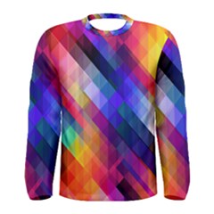 Abstract Background Colorful Pattern Men s Long Sleeve Tee by Bajindul