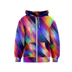 Abstract Background Colorful Pattern Kids  Zipper Hoodie by Bajindul