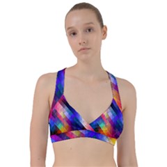 Abstract Background Colorful Pattern Sweetheart Sports Bra by Bajindul