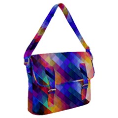 Abstract Background Colorful Pattern Buckle Messenger Bag