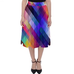 Abstract Background Colorful Pattern Classic Midi Skirt by Bajindul