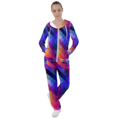 Abstract Background Colorful Pattern Women s Tracksuit by Bajindul