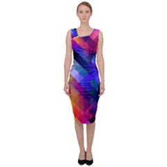 Abstract Background Colorful Pattern Sleeveless Pencil Dress by Bajindul