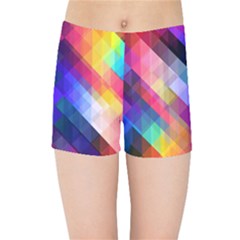 Abstract Background Colorful Pattern Kids  Sports Shorts