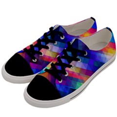 Abstract Background Colorful Pattern Men s Low Top Canvas Sneakers