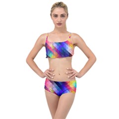 Abstract Background Colorful Pattern Layered Top Bikini Set by Bajindul