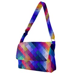 Abstract Background Colorful Pattern Full Print Messenger Bag by Bajindul