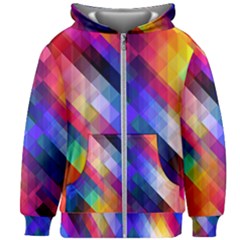 Abstract Background Colorful Pattern Kids  Zipper Hoodie Without Drawstring by Bajindul