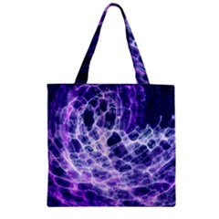 Abstract Space Zipper Grocery Tote Bag by Bajindul