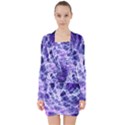 Abstract Space V-neck Bodycon Long Sleeve Dress View1