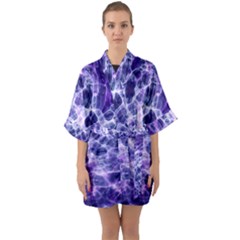 Abstract Space Quarter Sleeve Kimono Robe