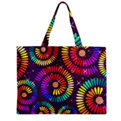 Abstract Background Spiral Colorful Zipper Mini Tote Bag by Bajindul