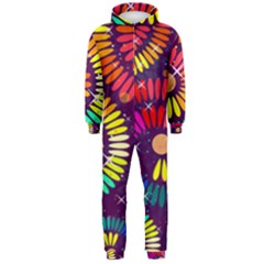 Abstract Background Spiral Colorful Hooded Jumpsuit (men)  by Bajindul