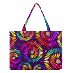 Abstract Background Spiral Colorful Medium Tote Bag