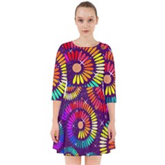 Abstract Background Spiral Colorful Smock Dress by Bajindul