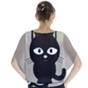 Cat Pet Cute Black Animal Batwing Chiffon Blouse View2