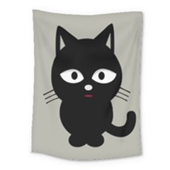 Cat Pet Cute Black Animal Medium Tapestry by Bajindul