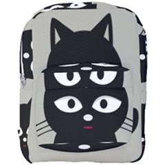 Cat Pet Cute Black Animal Full Print Backpack by Bajindul