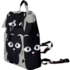 Cat Pet Cute Black Animal Buckle Everyday Backpack by Bajindul