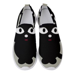 Cat Pet Cute Black Animal Women s Slip On Sneakers by Bajindul