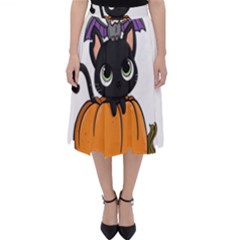 Halloween Cute Cat Classic Midi Skirt by Bajindul