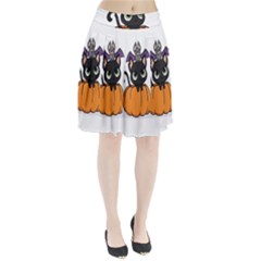 Halloween Cute Cat Pleated Skirt by Bajindul