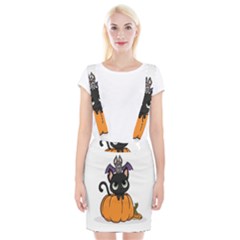 Halloween Cute Cat Braces Suspender Skirt by Bajindul