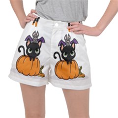 Halloween Cute Cat Ripstop Shorts by Bajindul