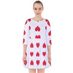 Heart Red Love Valentines Day Smock Dress by Bajindul