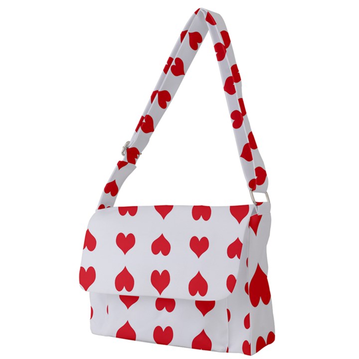 Heart Red Love Valentines Day Full Print Messenger Bag